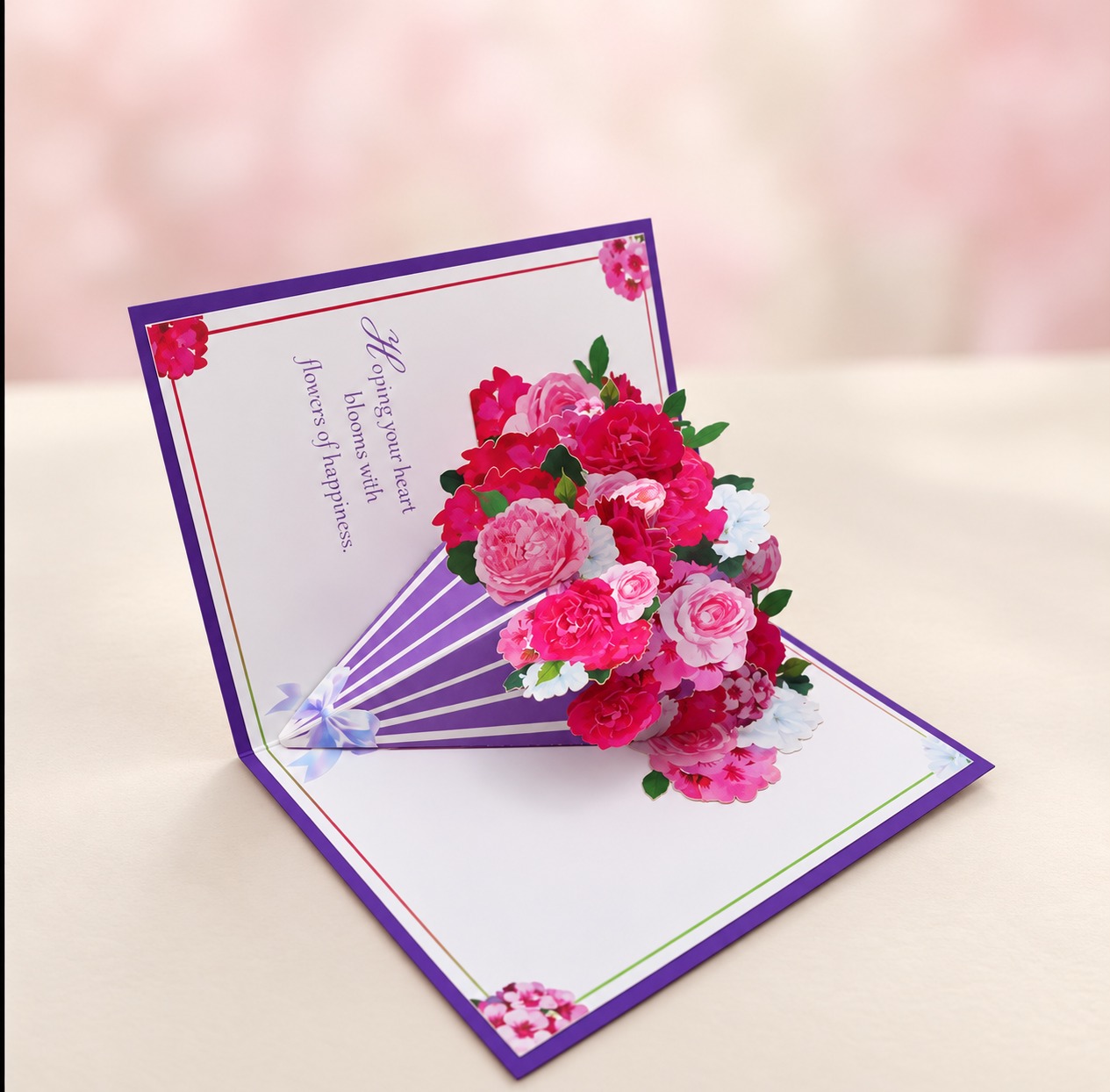 Blumenkarte zum Aufklappen
